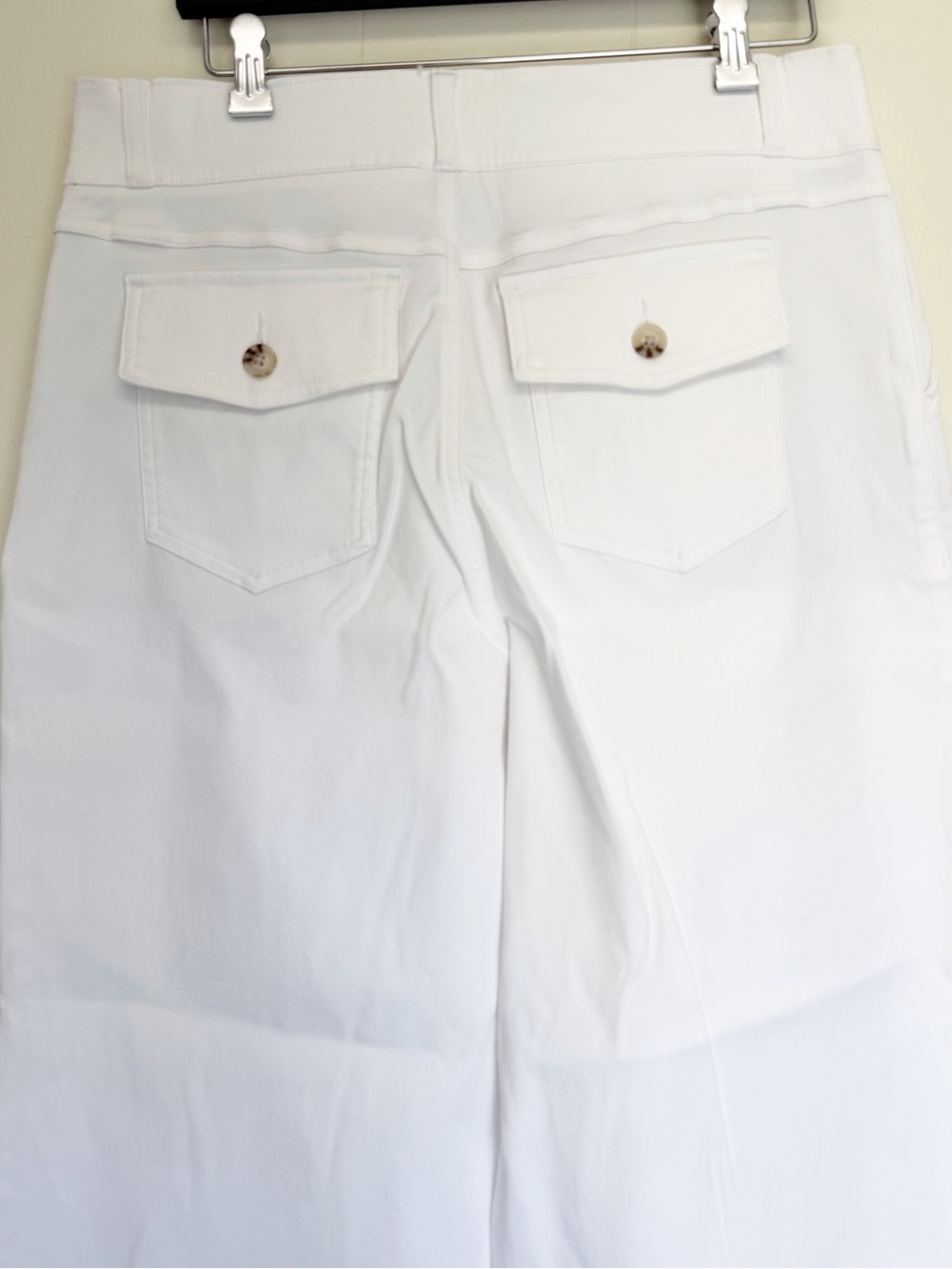 NWT SPANX Stretch Twill Cropped Wide Leg Pant Large Bright White 1X - Picture 10 of 14
